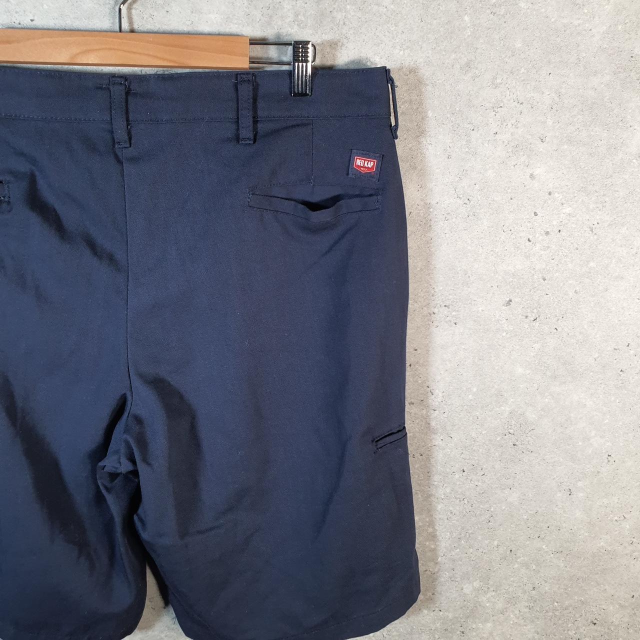 Vintage Red Kap Golf Chino Shorts Jorts Cargo Men’s W38 Navy Blue Baggy Cotton