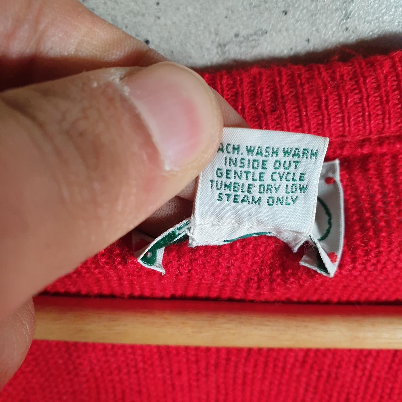 Vintage Izod 90s Lacoste Knit Sweatshirt Men’s XL Red Pullover Logo Y2K Jumper Logo