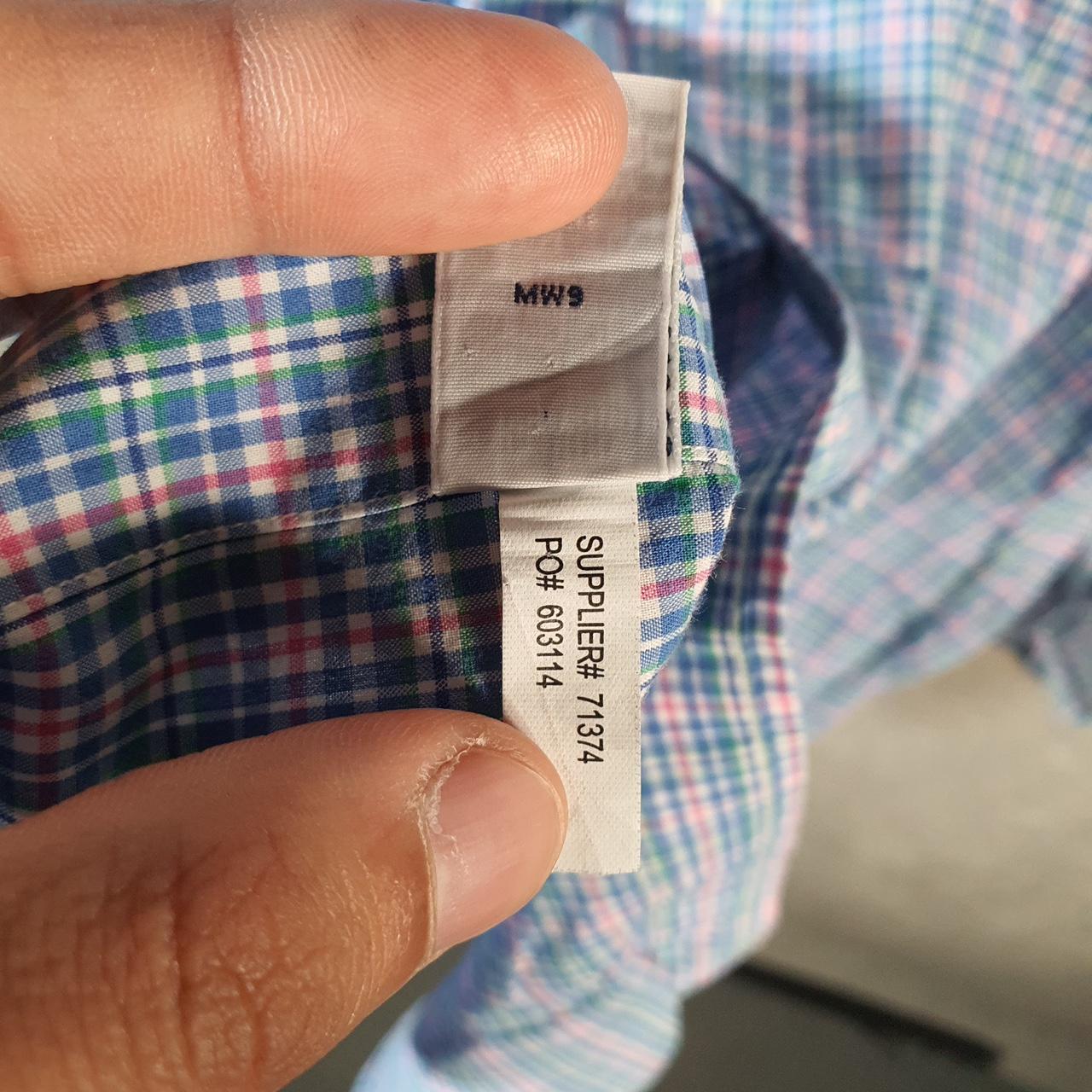 Vintage Ralph Lauren Button Down Shirt Men’s XL Blue Checkered Classic Fit Cotton Pony