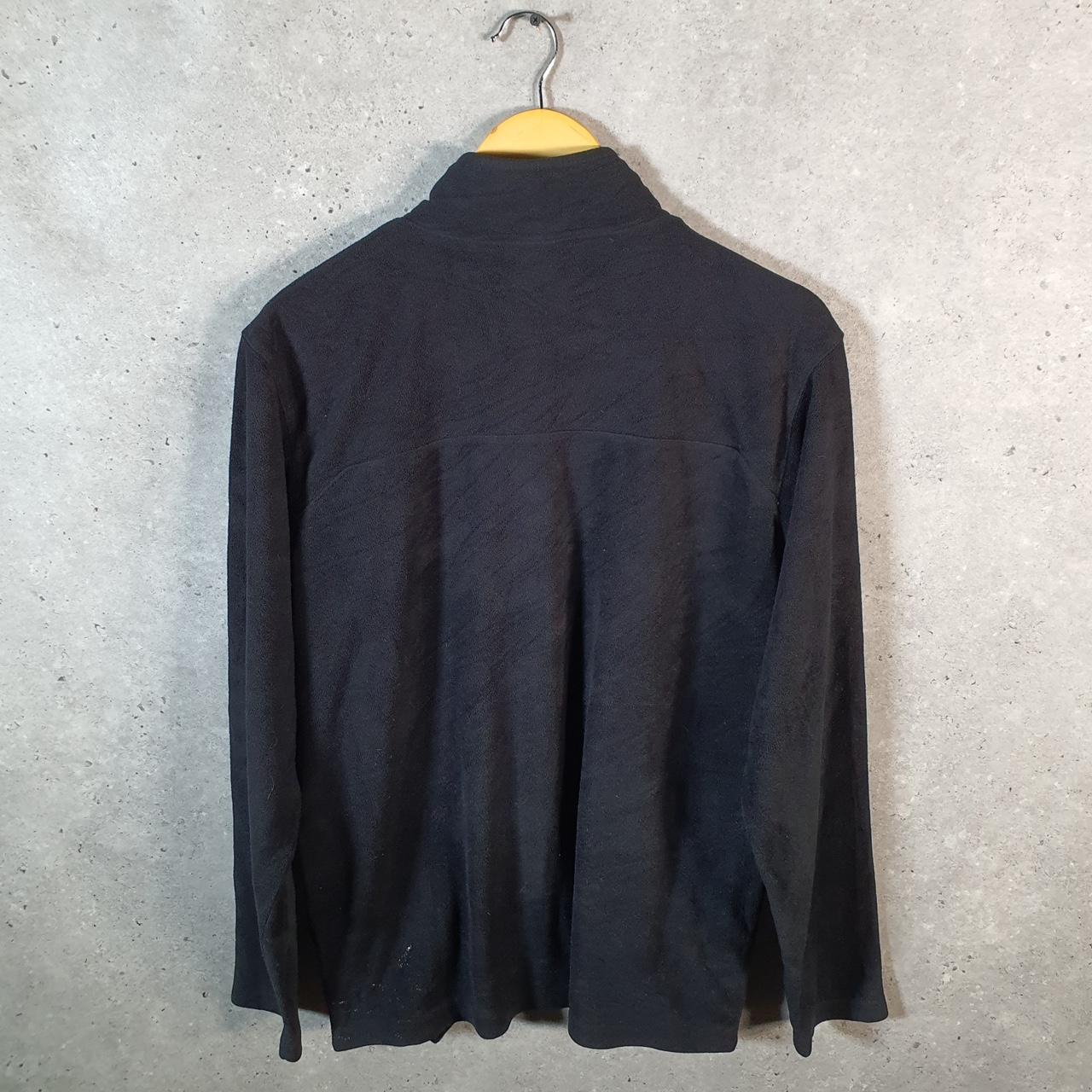 Reebok Full Zip Fleece Sweatshirt Mens Medium Black Embroidered Logo