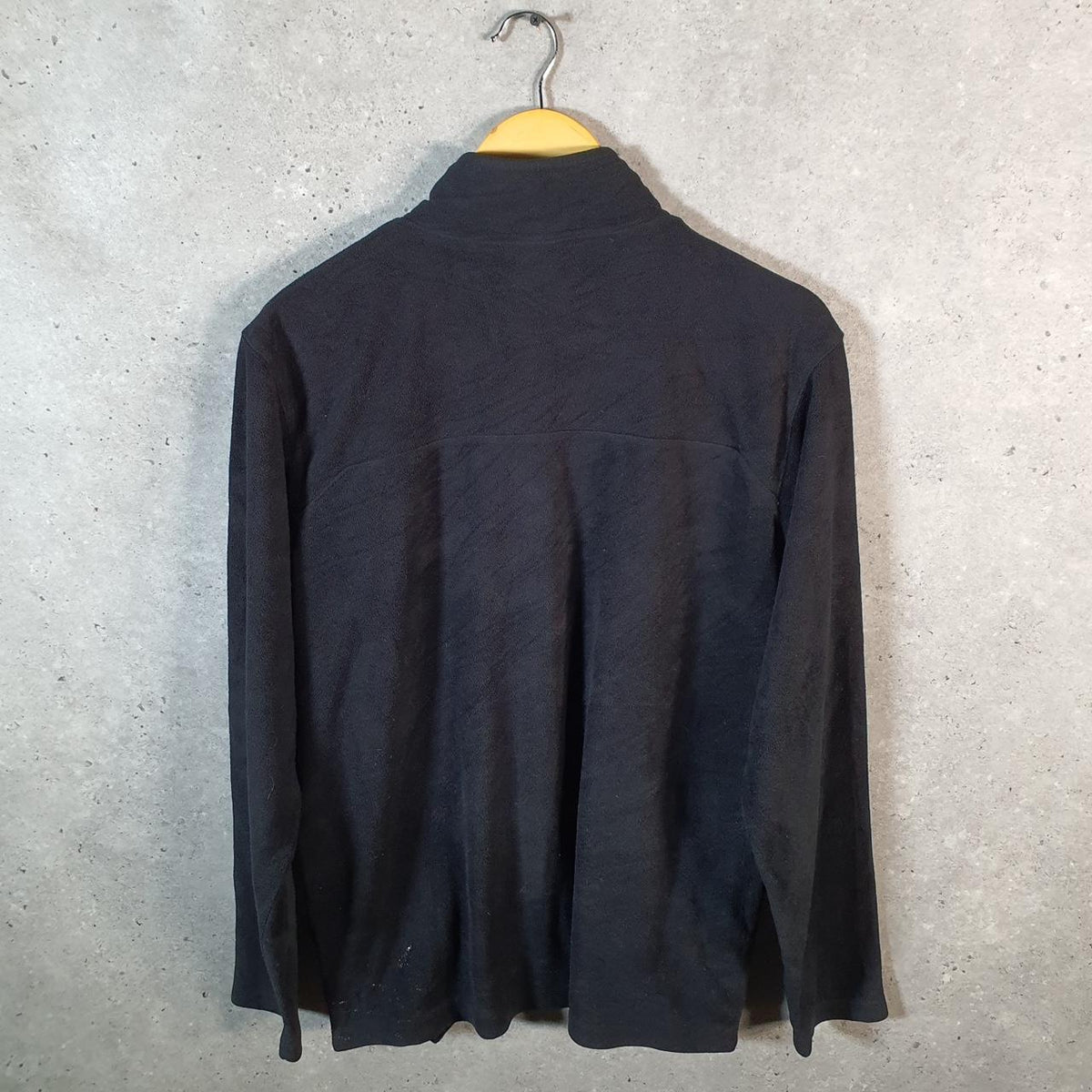 Reebok Full Zip Fleece Sweatshirt Mens Medium Black Embroidered Logo