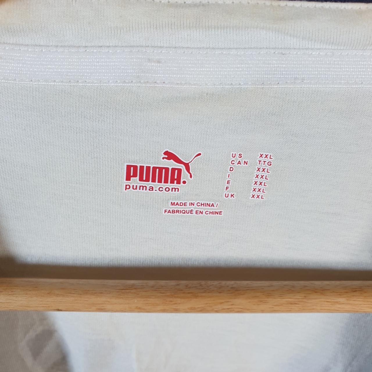 Vintage Puma Italia Italy Soccer T Shirt Mens 2XL White sports Logo Athletic
