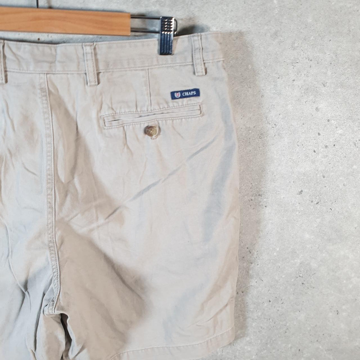 Vintage Chaps Ralph Lauren Polo Shorts Jorts Cargo Men’s W36 Beige Baggy Cotton