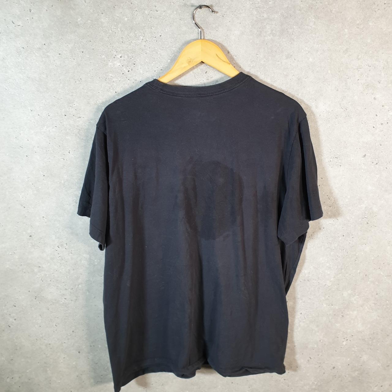 Vintage Nike T Shirt Men’s XL Black Printed Single Swoosh Logo Athletic C8265