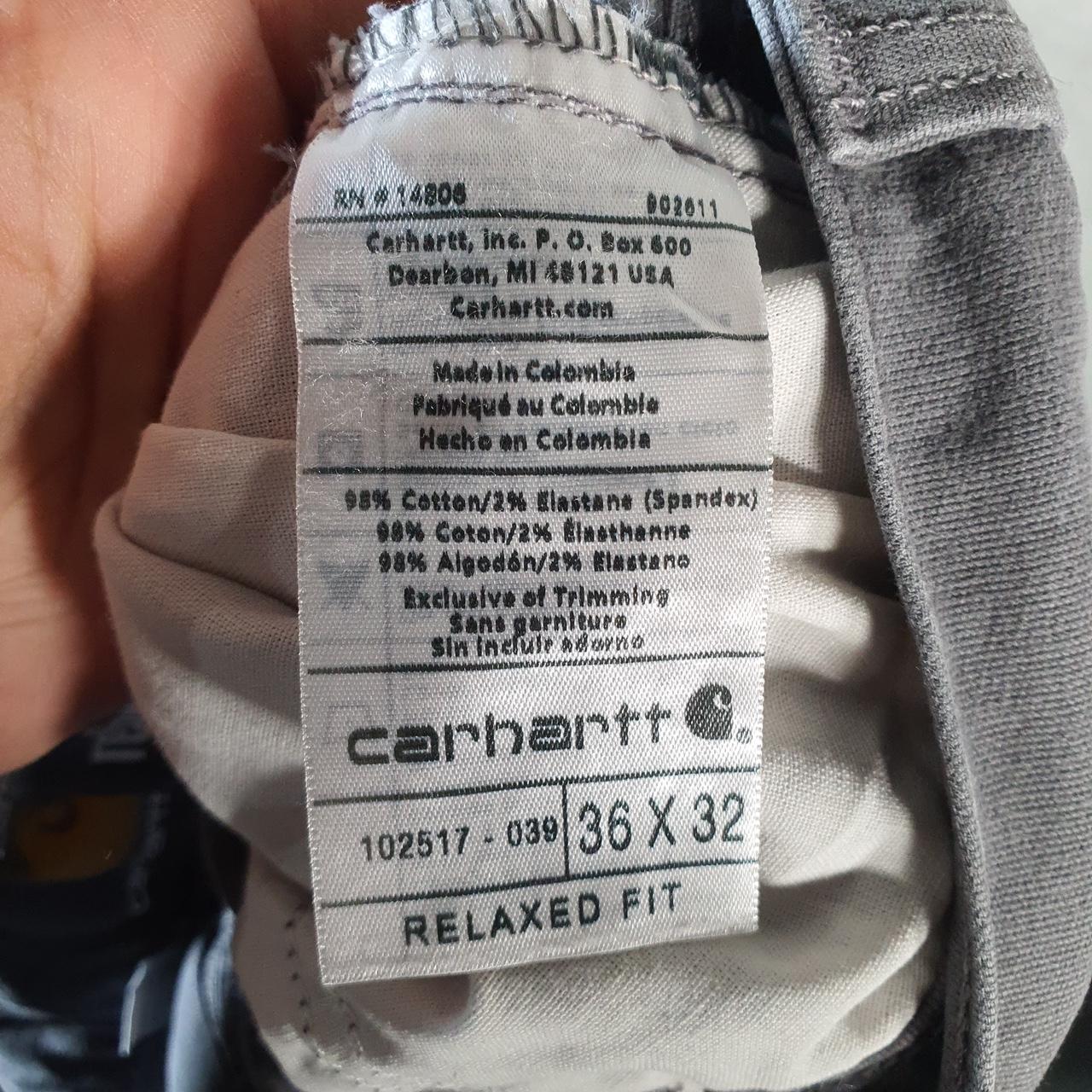 Vintage Carhartt Carpenter Trousers Mens W36 L32 Grey Relaxed Fit Workwear Thrashed