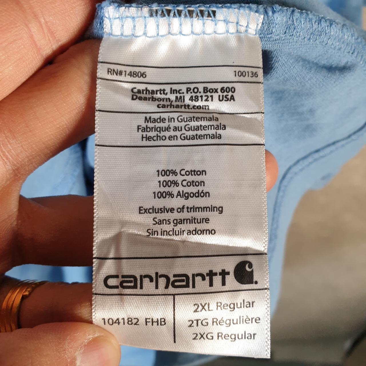 Vintage Carhartt Pocket T Shirt Men’s 2XL Blue Workwear Chore Utility Relaxed Fit