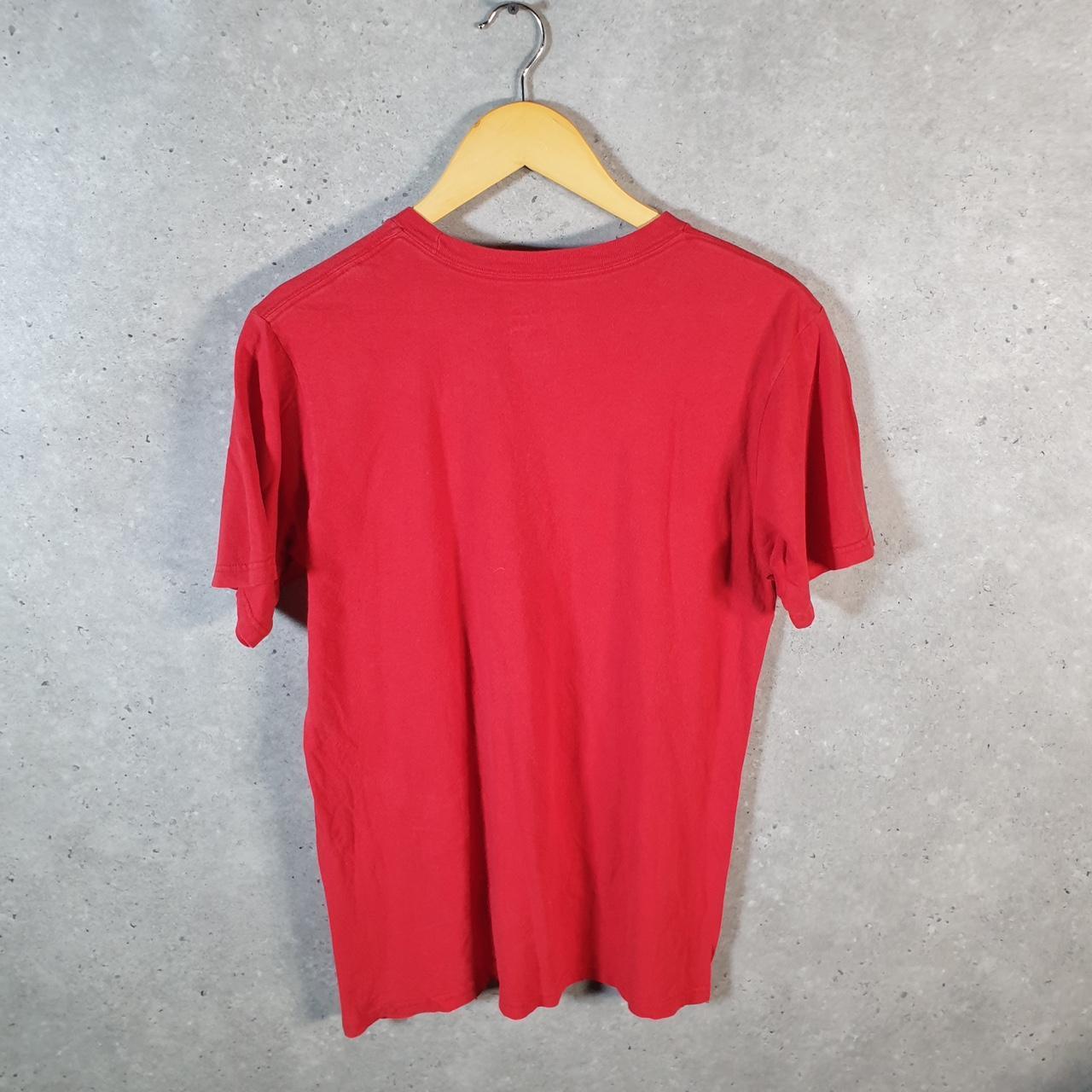 Vintage Adidas Go To Tee T Shirt Mens Medium Red Three Stripes Logo Athletic