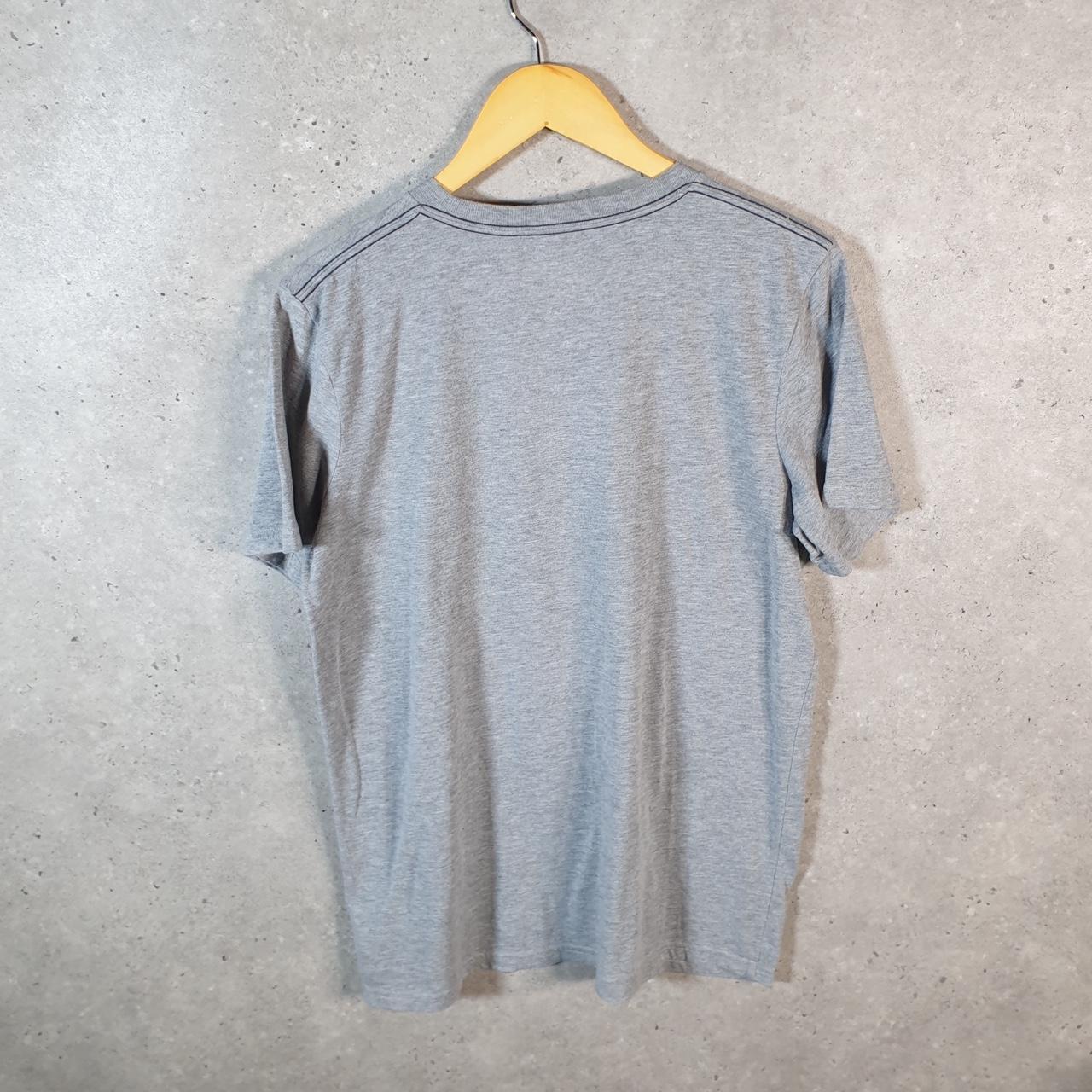 Vintage Adidas Spellout T Shirt Womens XL Grey Three Stripes Logo Athletic C9697