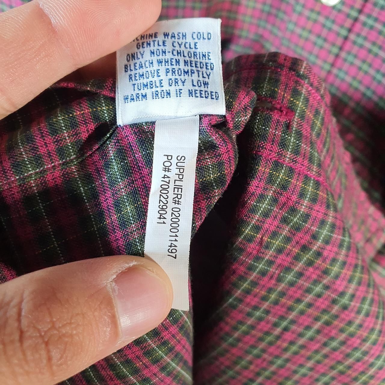 Vintage Ralph Lauren Button Down Shirt Men’s Small Checkered Slim Fit Stretch Oxford Pony