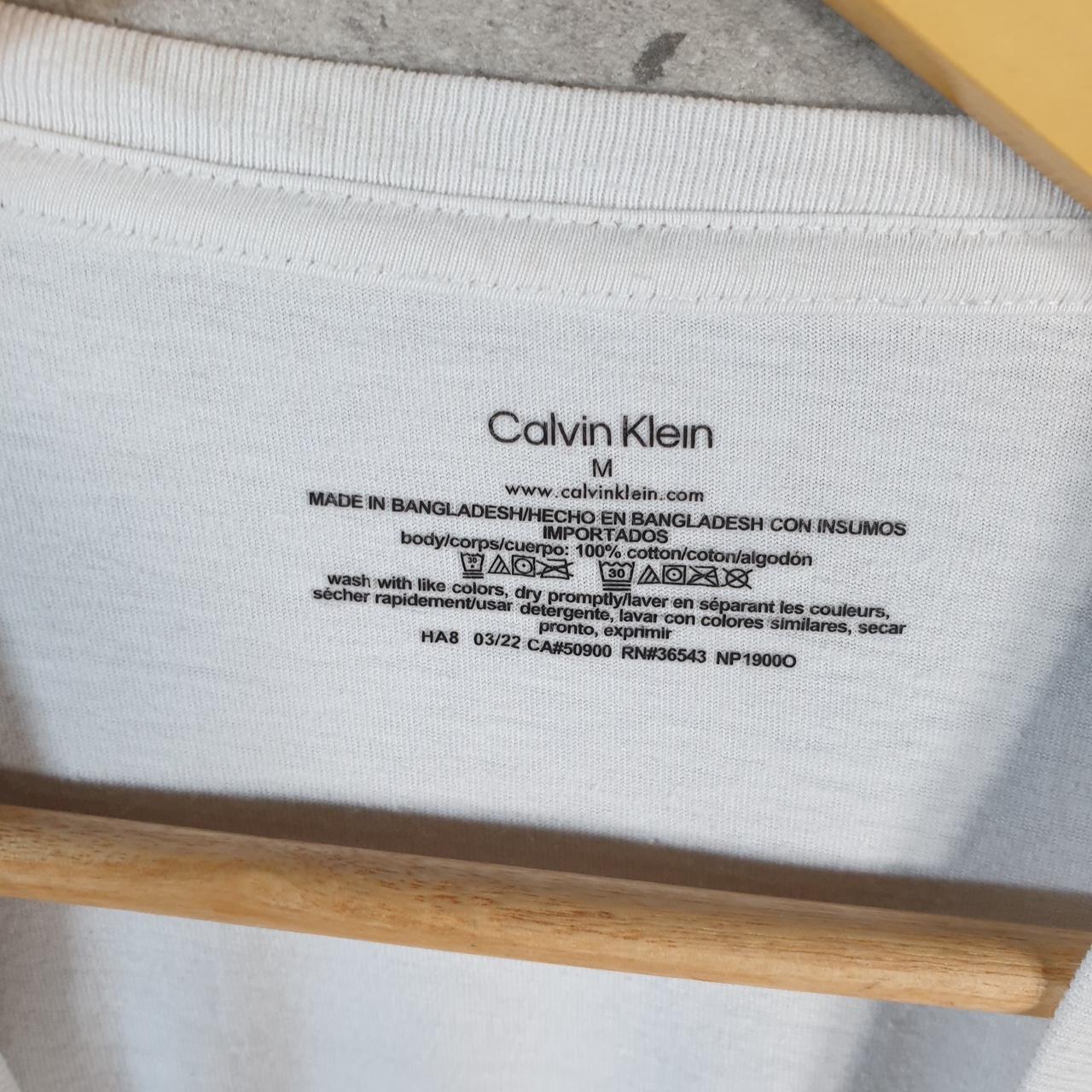 Vintage Calvin Klein Spellout Blank T Shirt Men’s Medium White Casual Sports