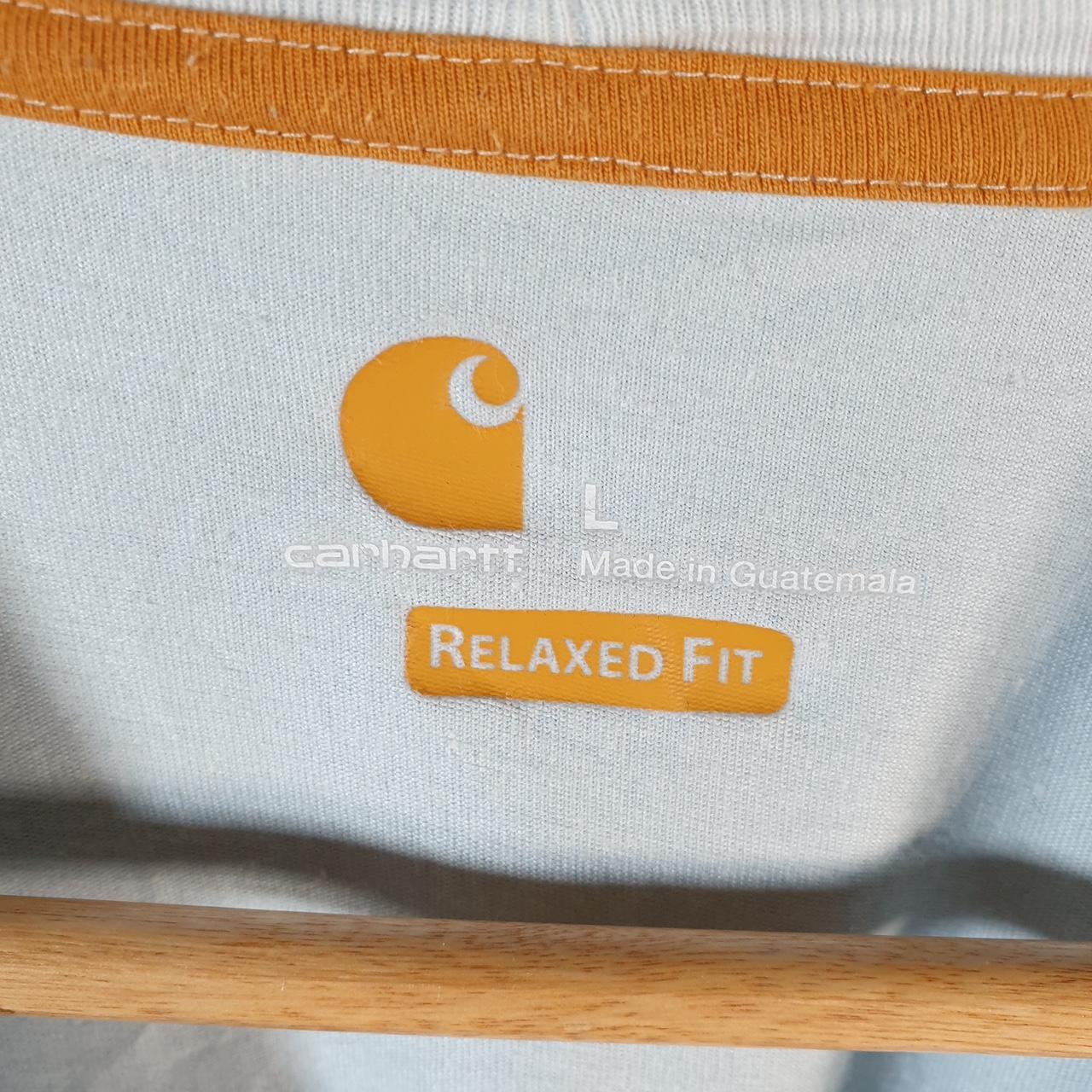 Vintage Carhartt Pocket T Shirt Mens Large Blue Workwear Chore Utility Relaxed Fit