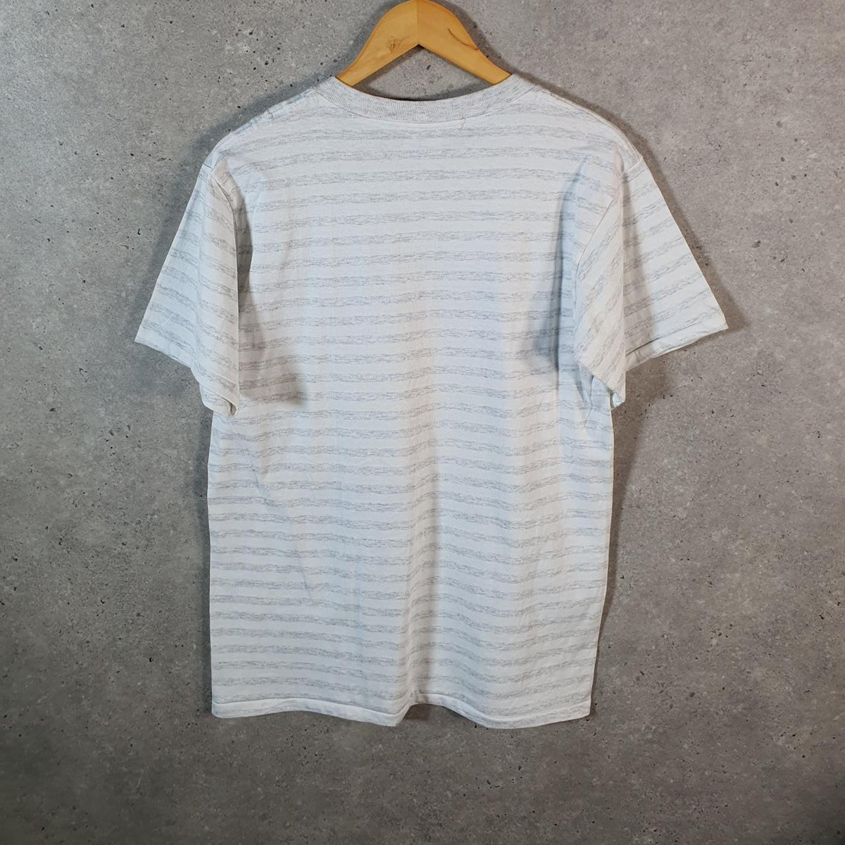 Vintage Trench NCAA Final Four 1993 New Orleans Single Stitch T Shirt Men’s Medium Grey Striped