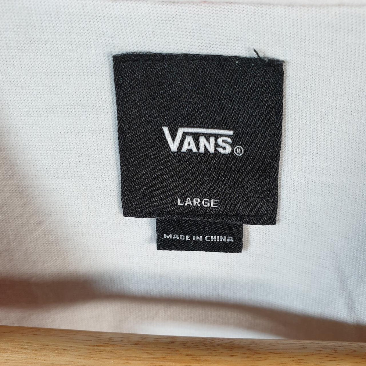 Vintage Vans Off the Wall Spellout T Shirt Men’s Large White Classic Fit Athletic Casual