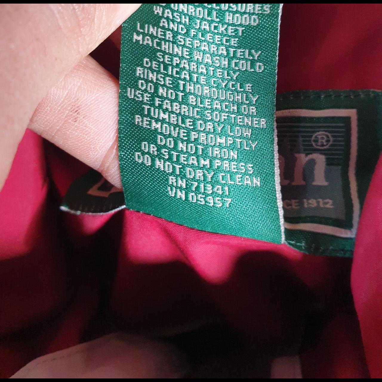 Vintage L.L. Bean Outdoors Nylon Jacket Mens XL Red Waterproof Shell Coat