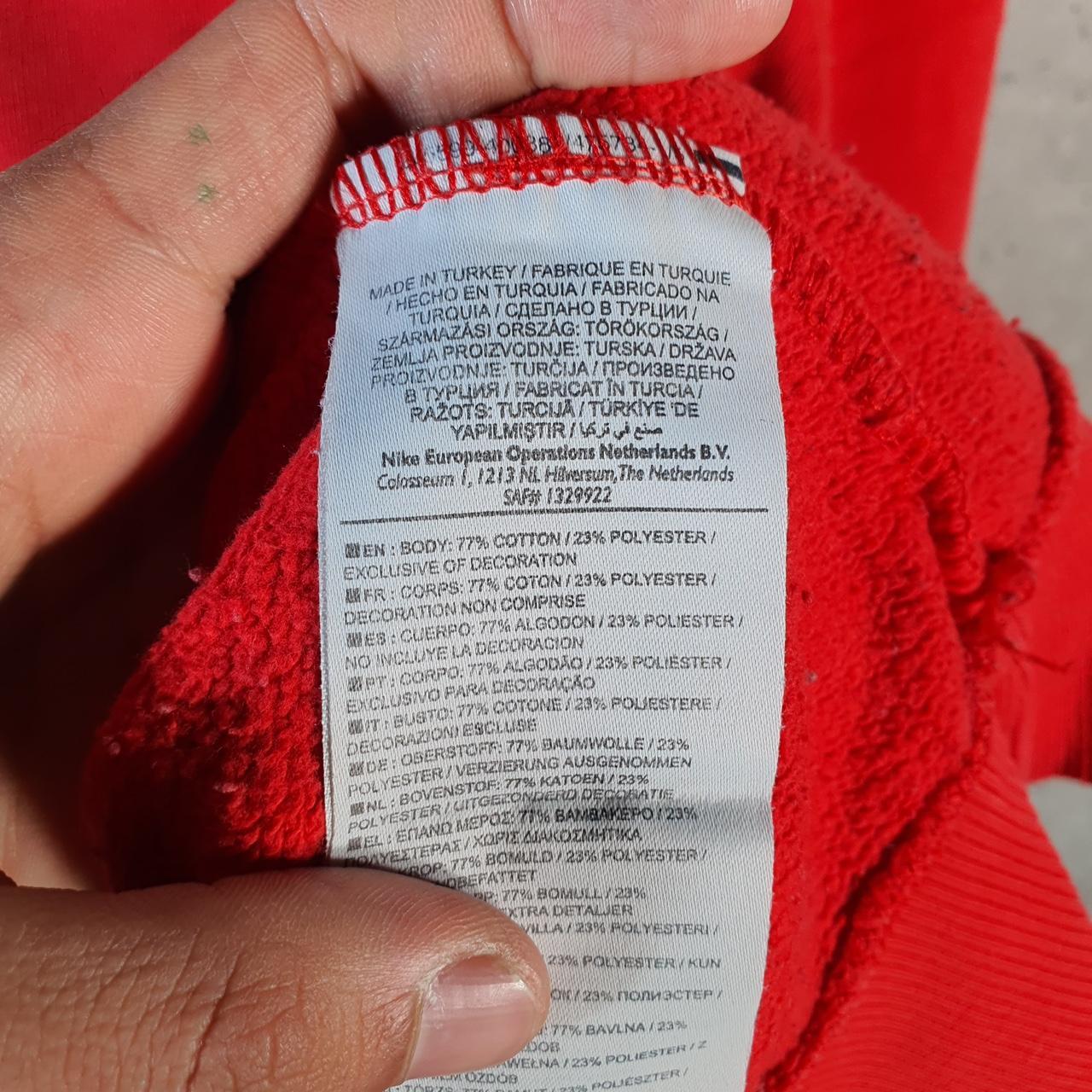 Vintage Nike Sweatshirt Mens Medium Red Single Swoosh Y2K Pullover Embroidered Logo