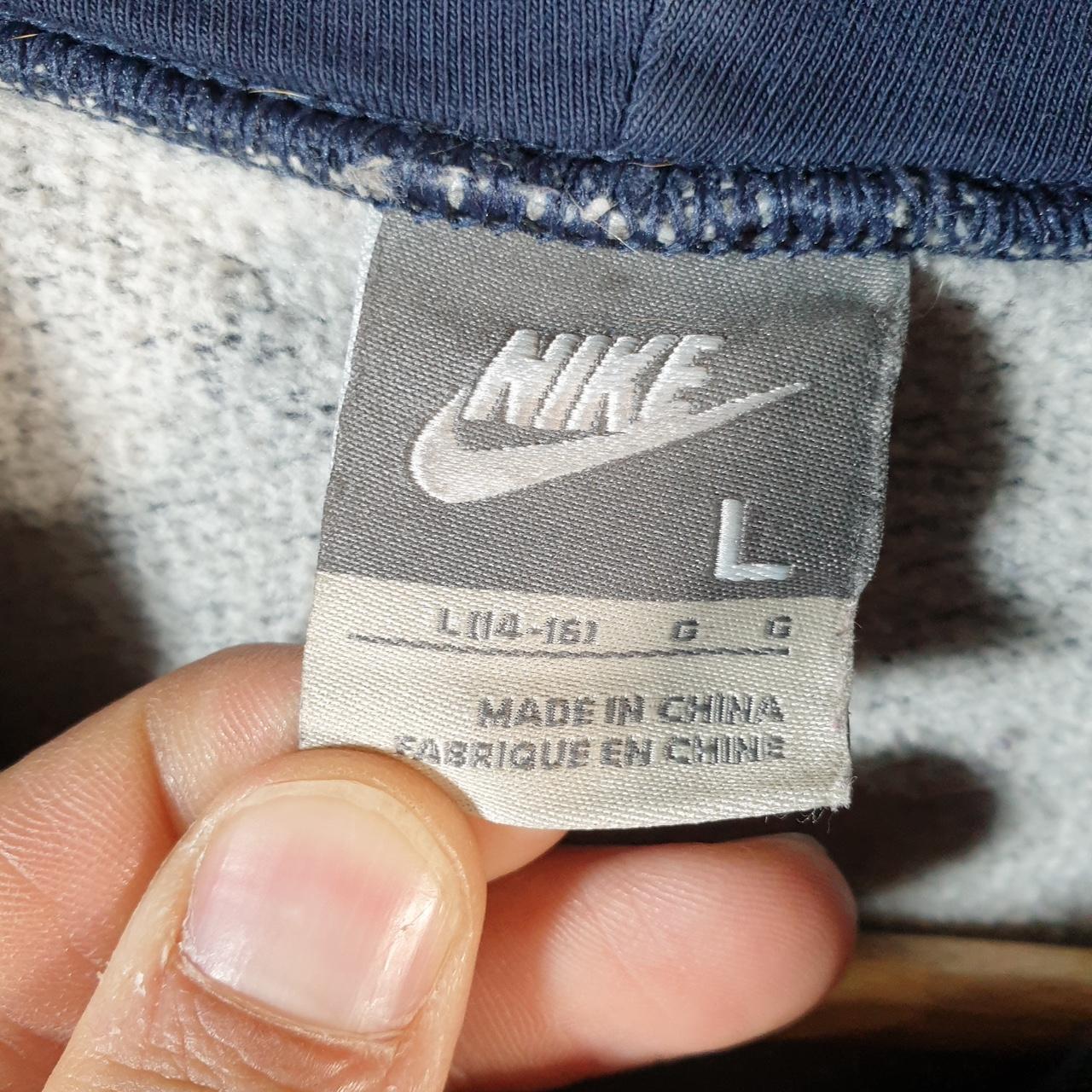 Vintage Nike Club Embroidered Hoodie Womens Large Navy Blue Swoosh Y2K Pullover