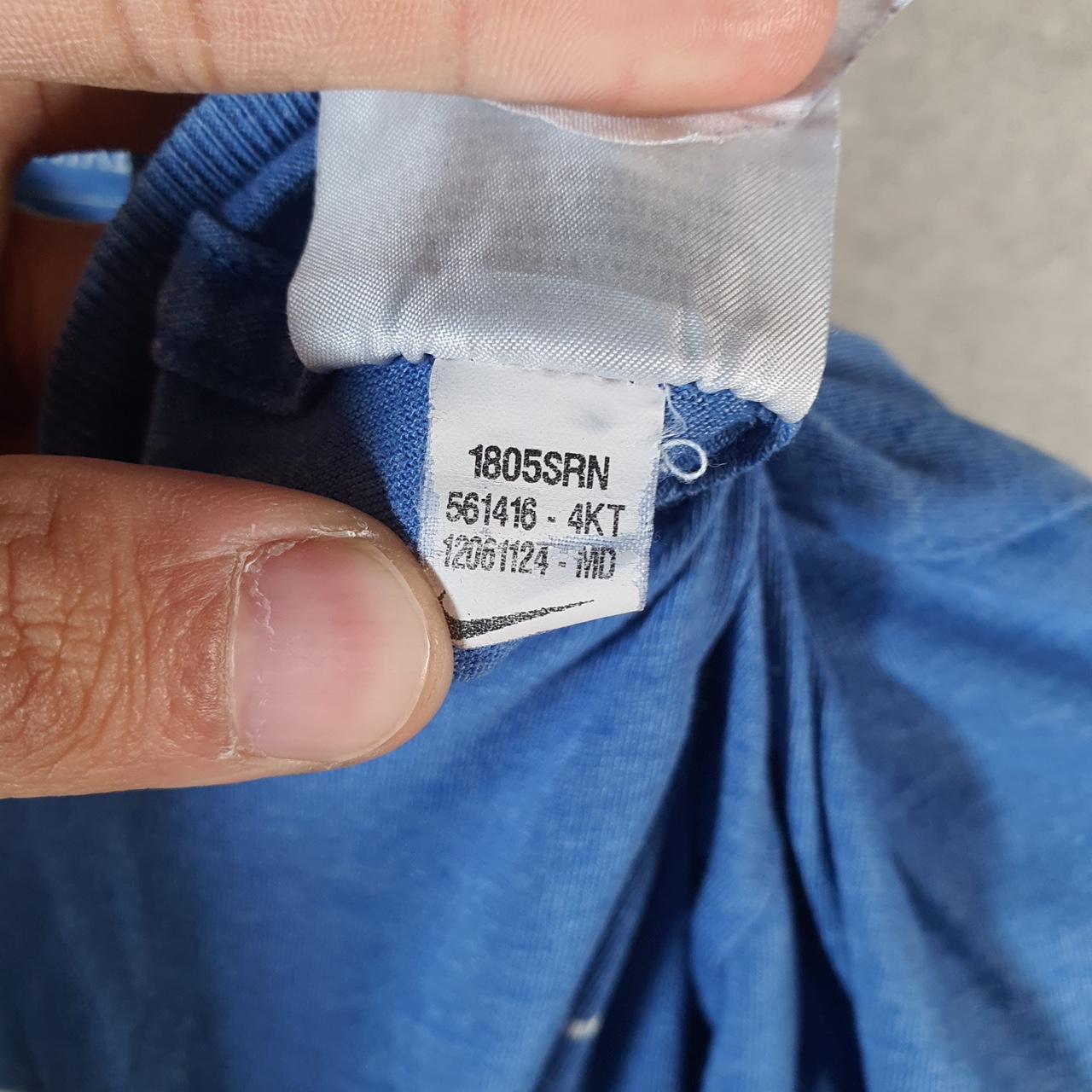 Vintage Nike Air Spellout T Shirt Men’s Medium Blue Logo Swoosh Athletic