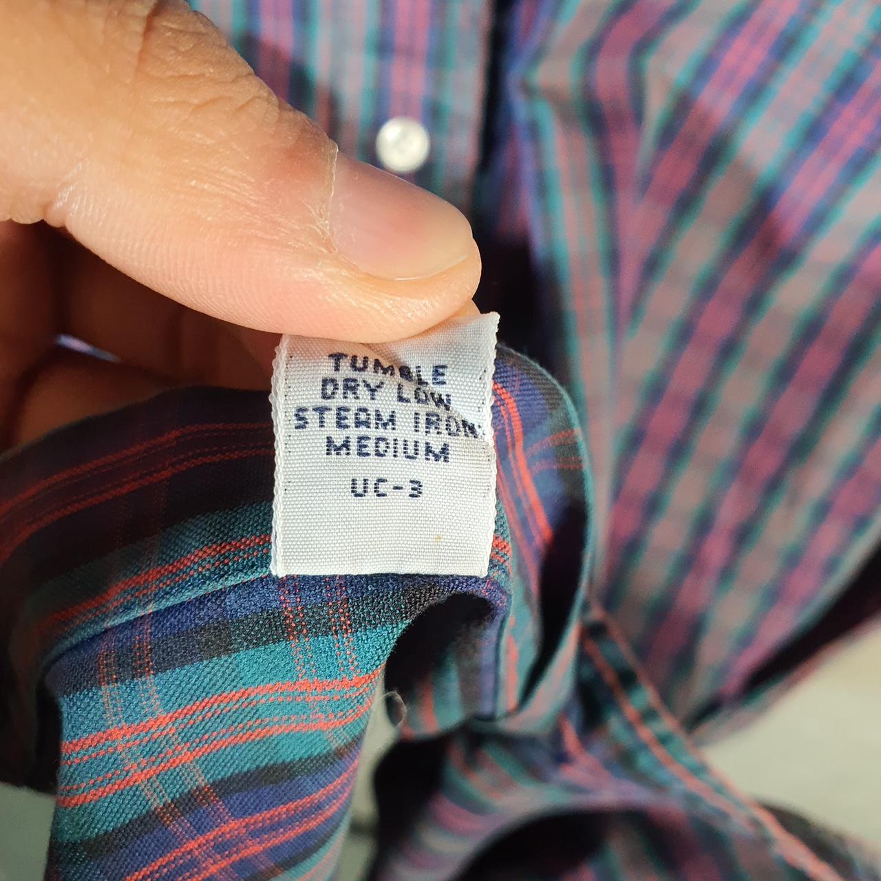 Vintage Ralph Lauren Button Down Shirt Men’s Large Purple Lowell Checkered Pony Casual C8471