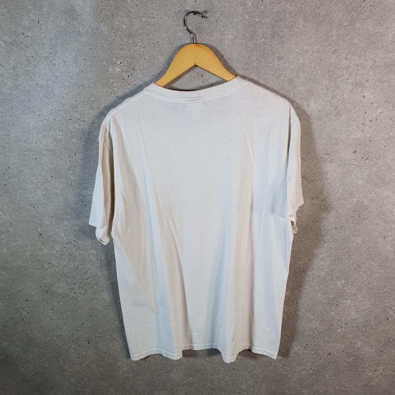 Vintage Adidas Spellout T Shirt Shirt Men’s Medium White Logo Athletic C9668