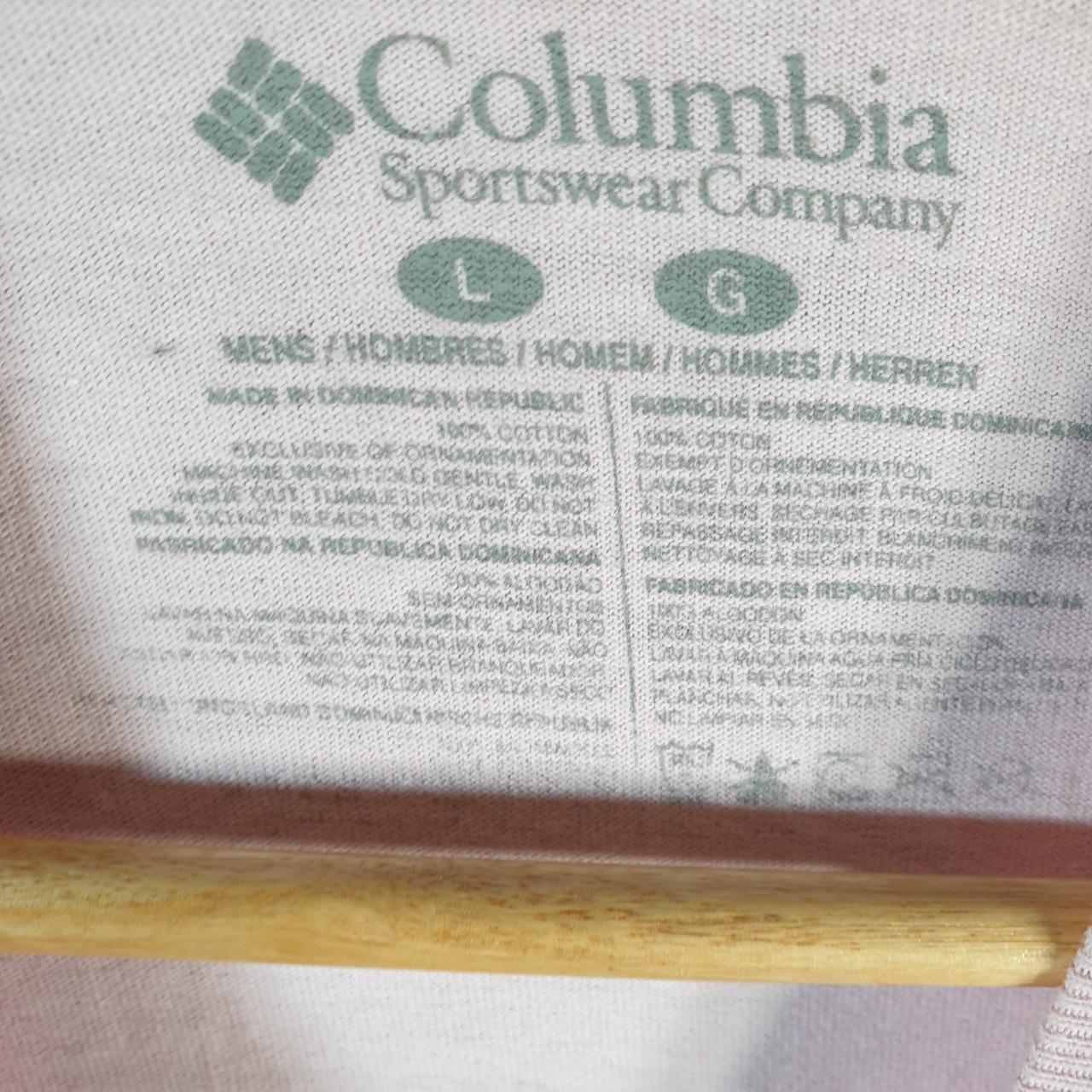 Vintage Columbia Spellout T Shirt Shirt Men’s Large Pink Logo Athletic