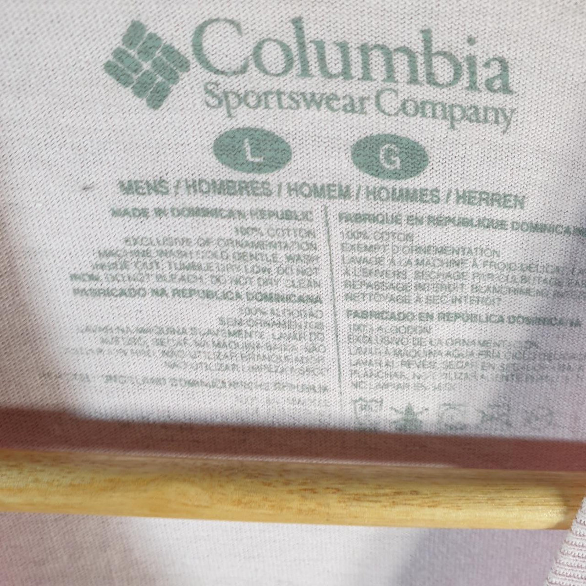 Vintage Columbia Spellout T Shirt Shirt Men’s Large Pink Logo Athletic