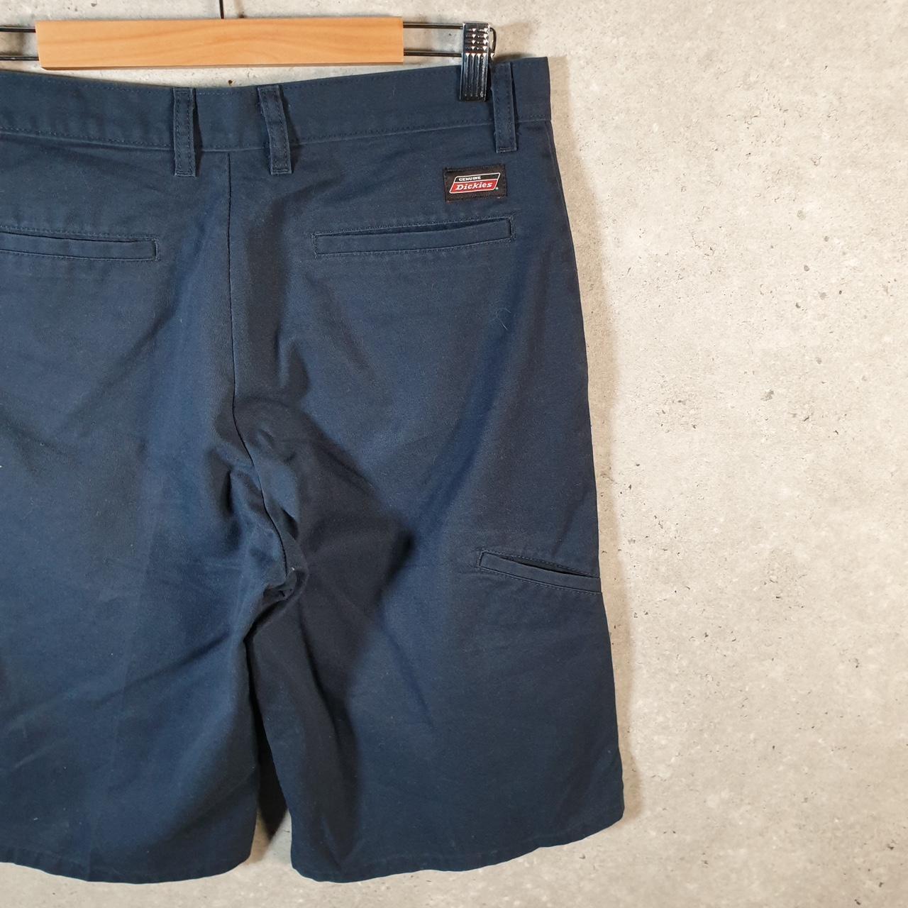 Vintage Dickies Baggy Chino Shorts Jorts Cargo Mens W32 Navy Blue Loose Fit