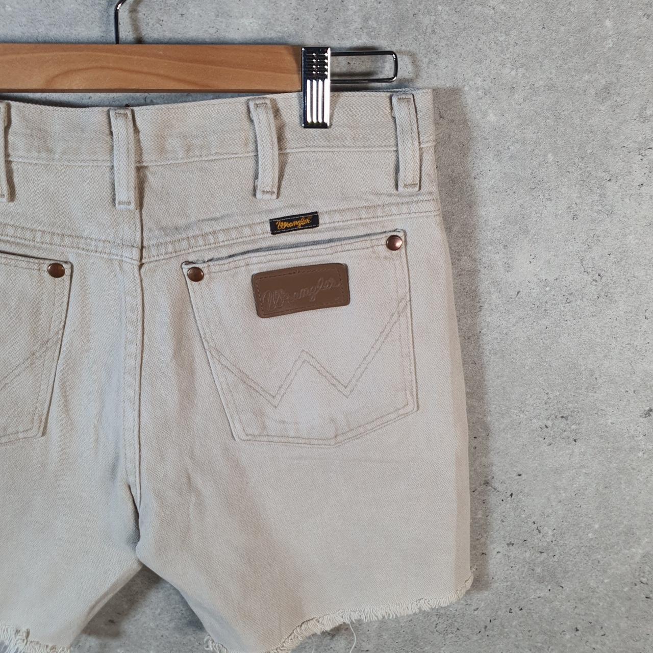 Vintage Wrangler Denim Shorts Jorts Cargo Men’s W30 Brown Relaxed Baggy Cotton