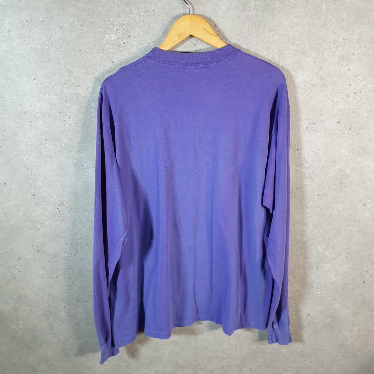 Vintage Hanes Beefy Wildcat Baseball 90s USA Single Stitch T Shirt Men’s XL Purple C8133
