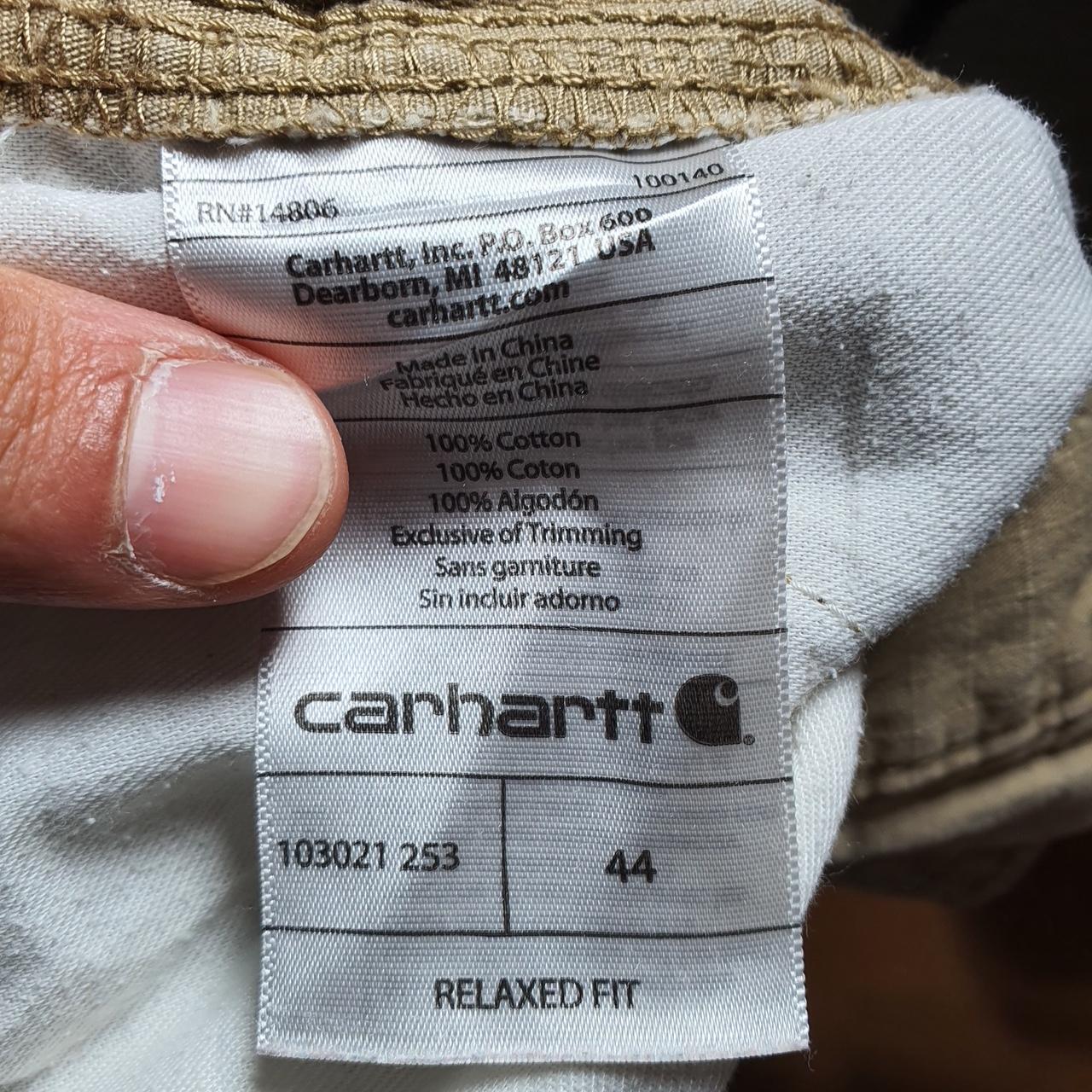 Vintage Carhartt Baggy Carpenter Shorts Jorts Cargo Men’s W44 Brown Relaxed Fit Workwear A4838