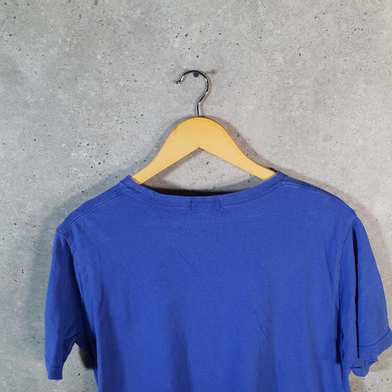 Vintage Ralph Lauren Polo Sport T Shirt Womens XL Blue Custom Fit Embroidered Pony C8636