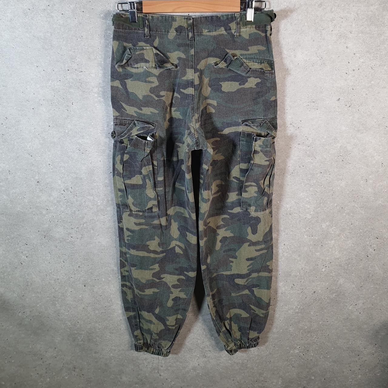 Vintage Fashion Nova Camouflage Army Cargo Trousers Mens Small Green RealTree Big Fish Vintage