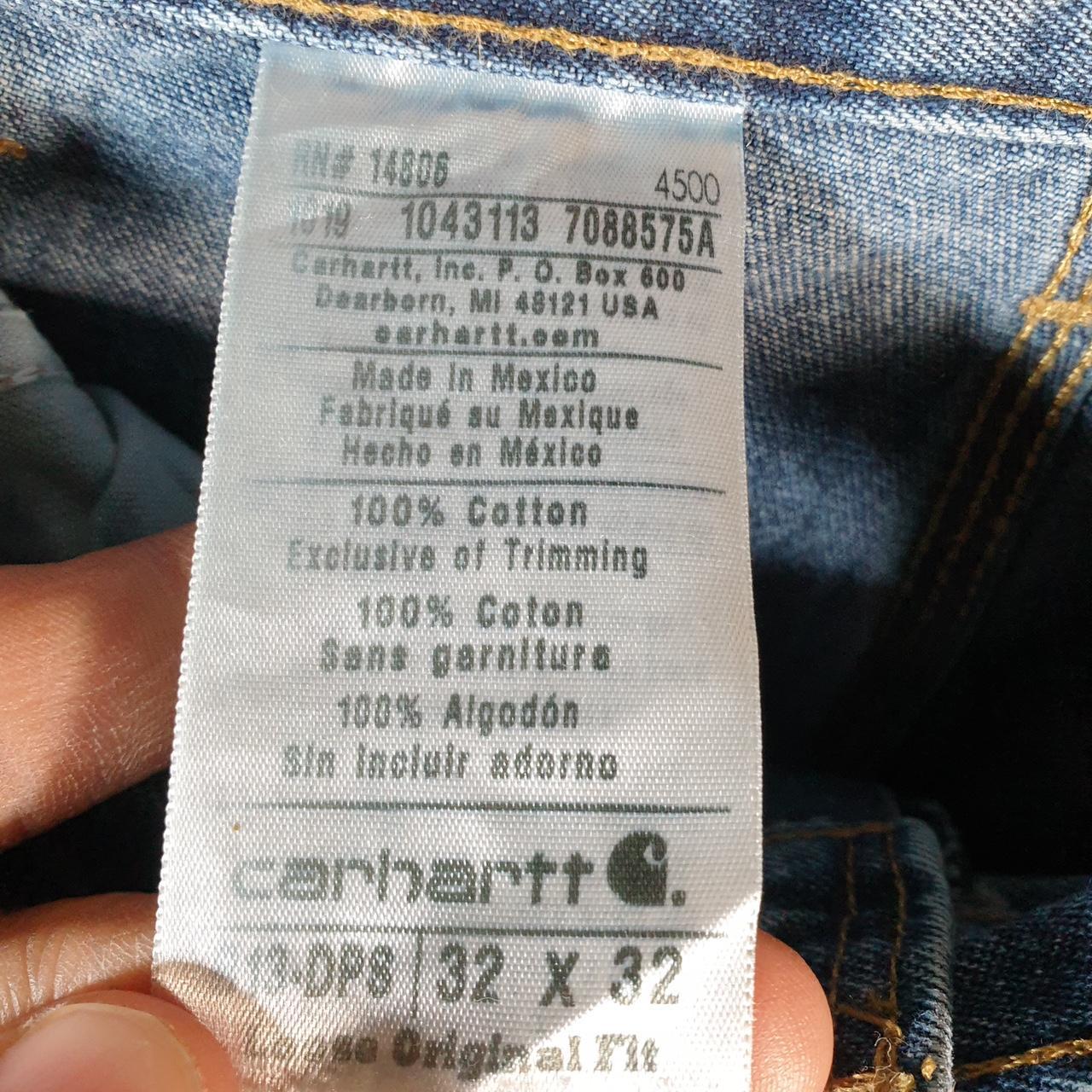 Vintage Carhartt Workwear Carpenter Jeans Mens W32 L32 Blue Denim Original Fit USA