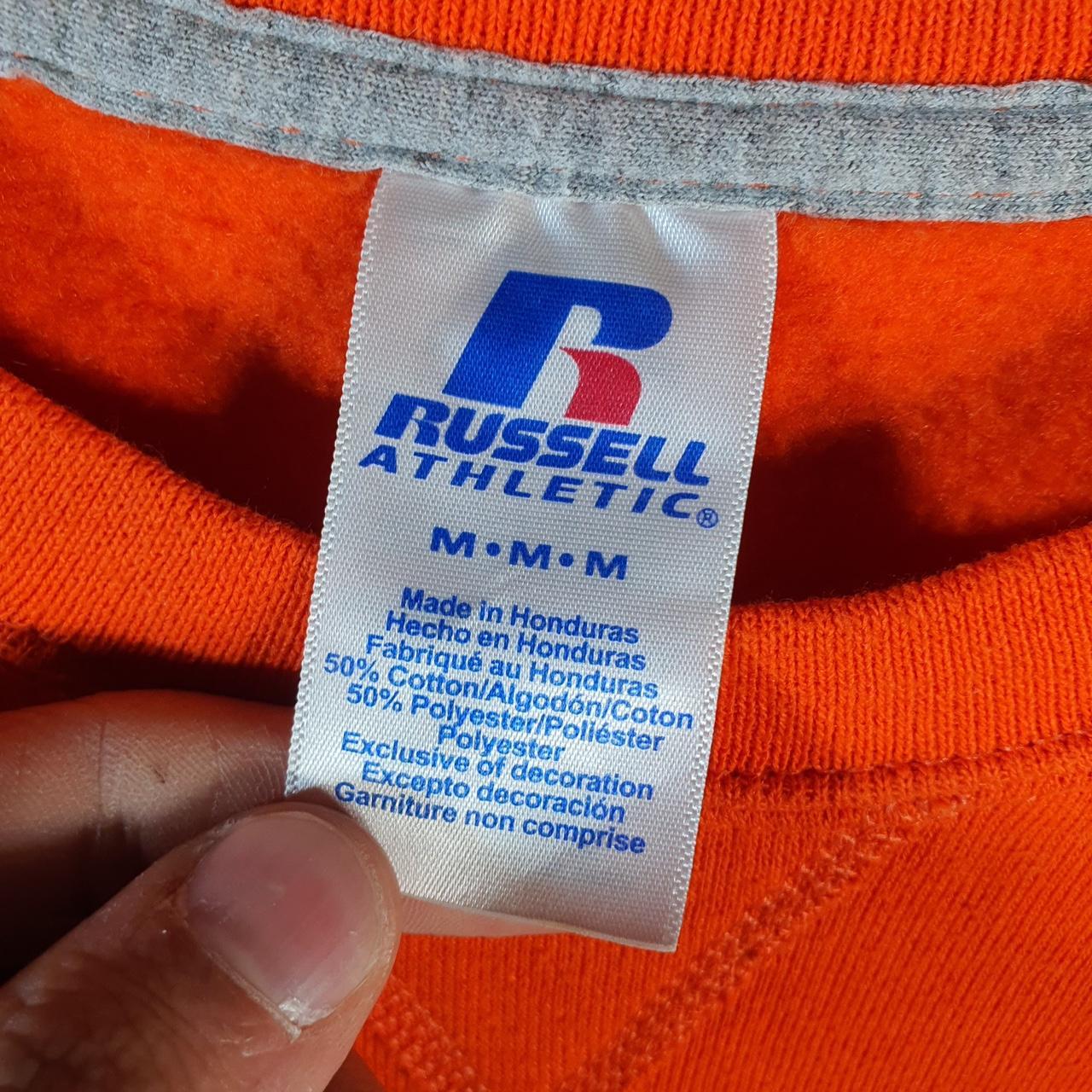 Vintage Russell Athletic Catholic High USA Sweatshirt Men’s Medium Orange Pullover