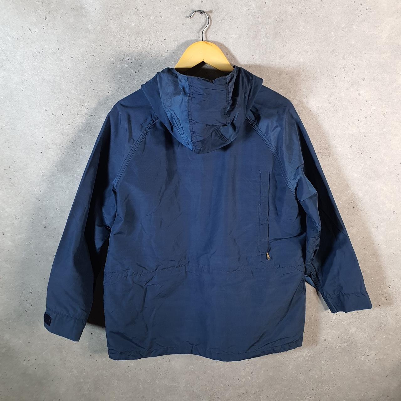Vintage L.L. Bean Outdoors Nylon Jacket Mens Large Blue Full Zip Waterproof