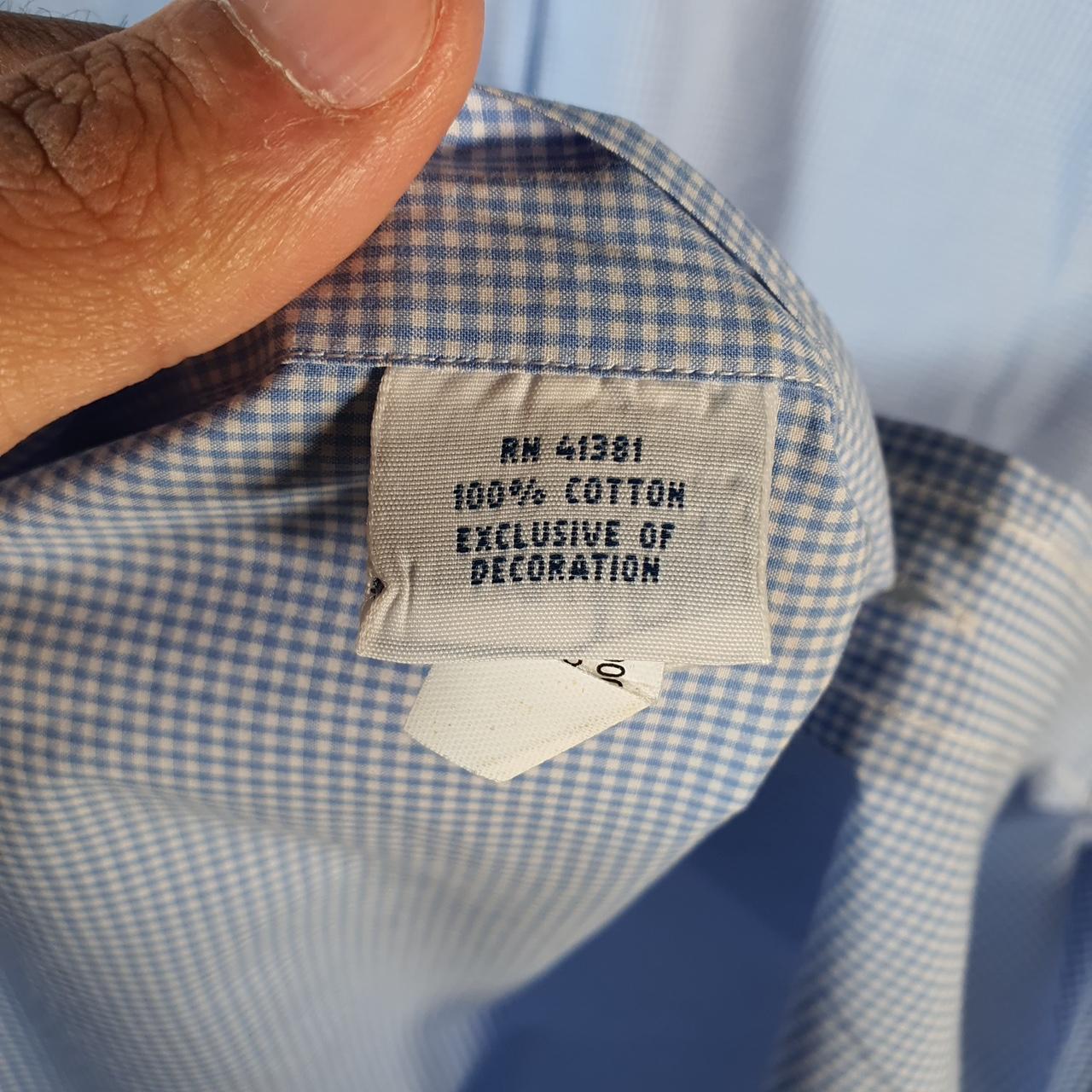 Vintage Ralph Lauren Button Down Shirt Men’s Large Blue Checkered Custom Cotton Pony Casual Big Fish Vintage