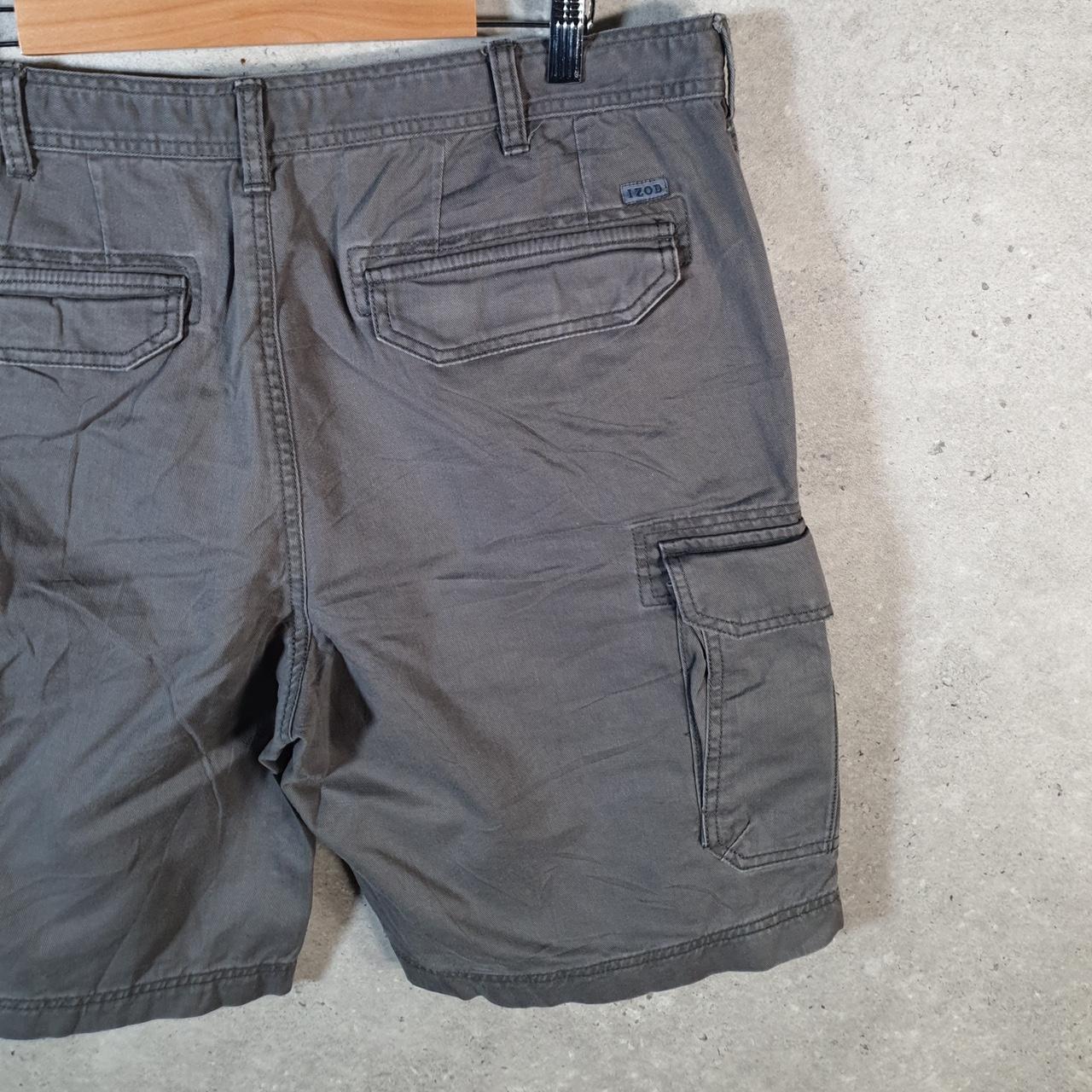 Vintage Izod Golf Chino Shorts Jorts Cargo Men’s W38 Grey Baggy Cotton