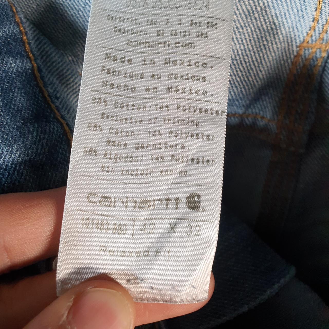 Vintage Carhartt Workwear Carpenter Jeans Mens W42 L32 Blue Denim Relaxed Fit USA