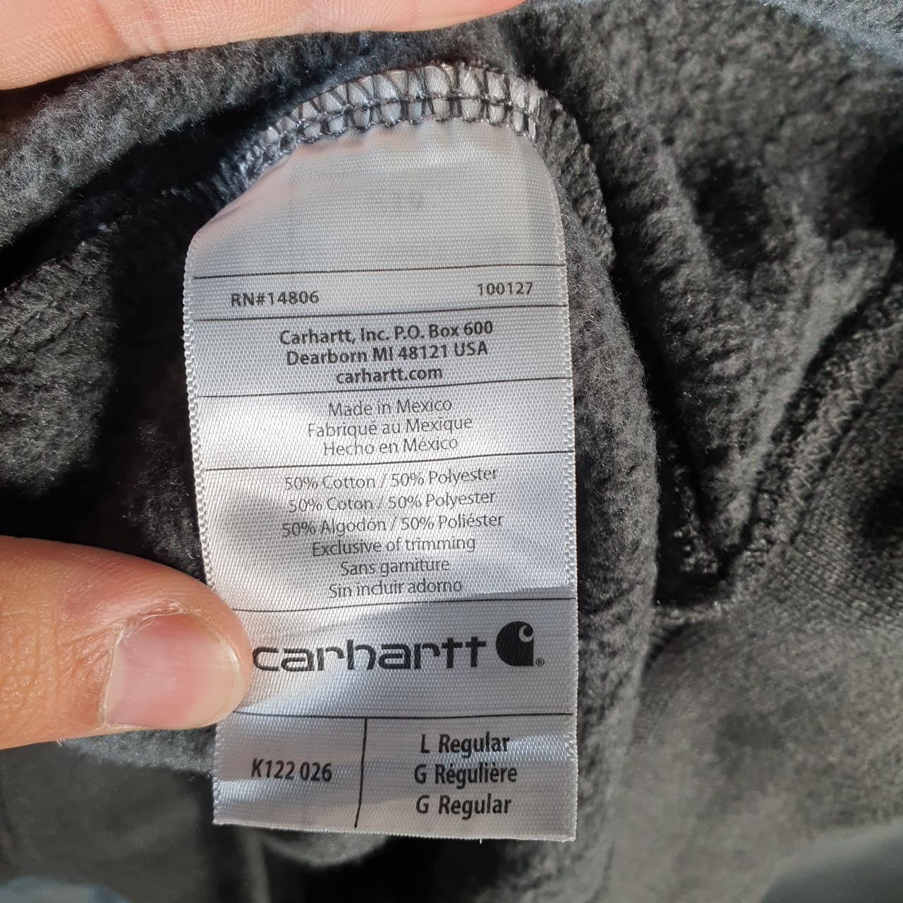 Vintage Carhartt Rain Defender Hoodie Men’s Large Grey Full Zip Blank USA Original Fit