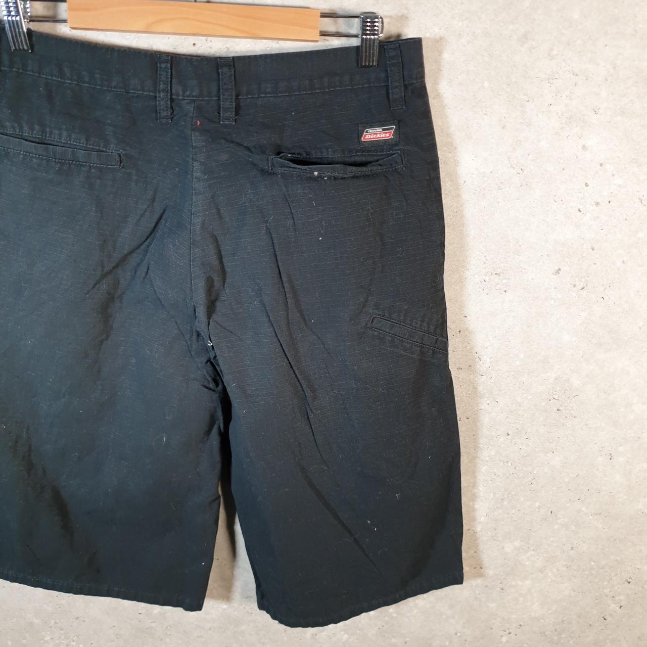 Vintage Dickies Baggy Chino Shorts Jorts Cargo Mens W32 Black Loose Fit