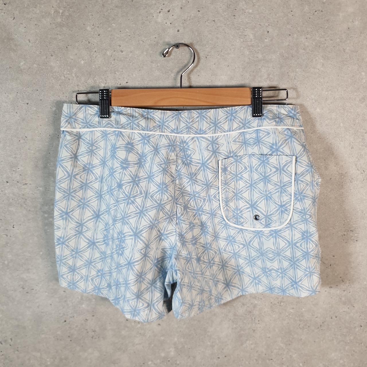 Vintage Patagonia Baggies Shorts Jorts Cargo Womens Medium Blue Baggy Cotton Fishing Floral A4801