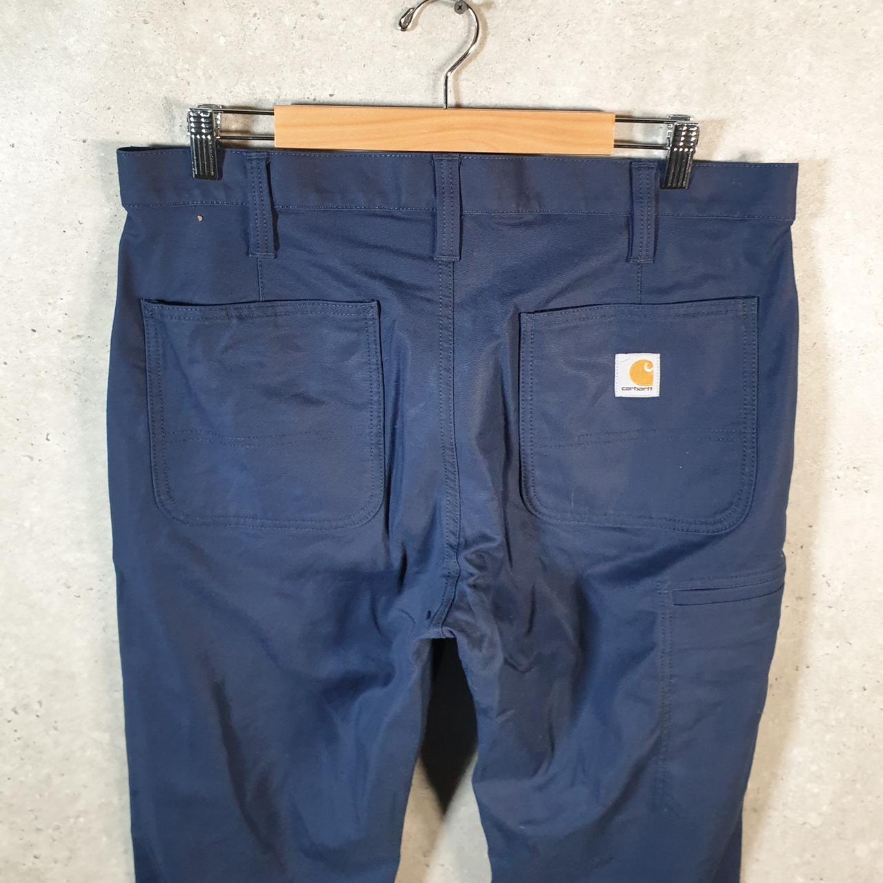 Vintage Carhartt Carpenter Trousers Mens W35 L32 Navy Blue Relaxed Fit Workwear USA