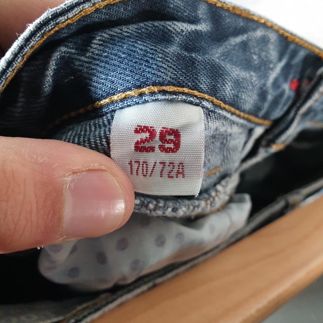 Vintage Tuogu Baggy Y2K Hip Hop Jeans Mens W29 Blue Embroidered Denim Big Fish Vintage