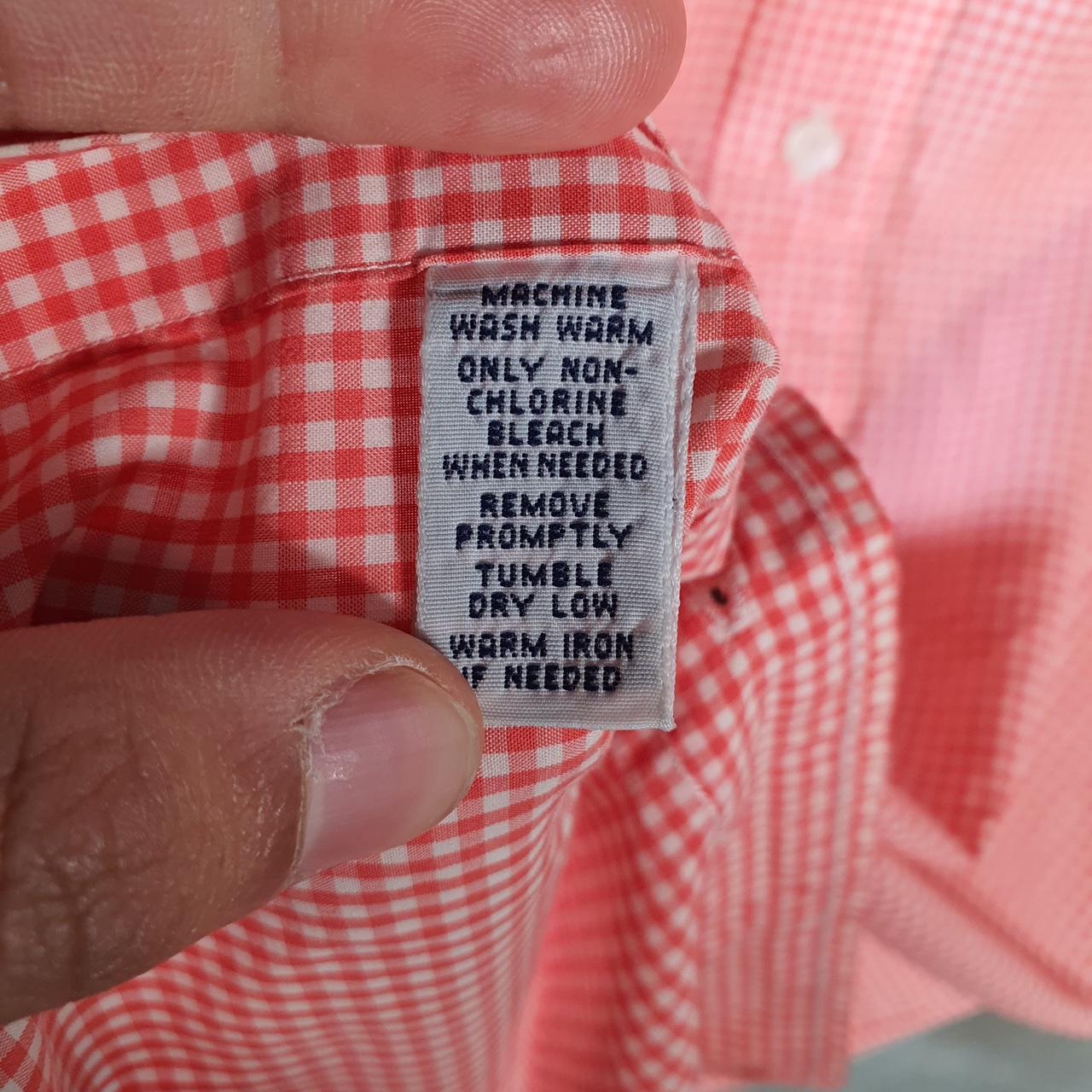 Vintage Ralph Lauren Button Down Shirt Men’s Large Pink Checkered Classic Fit Cotton Pony Big Fish Vintage