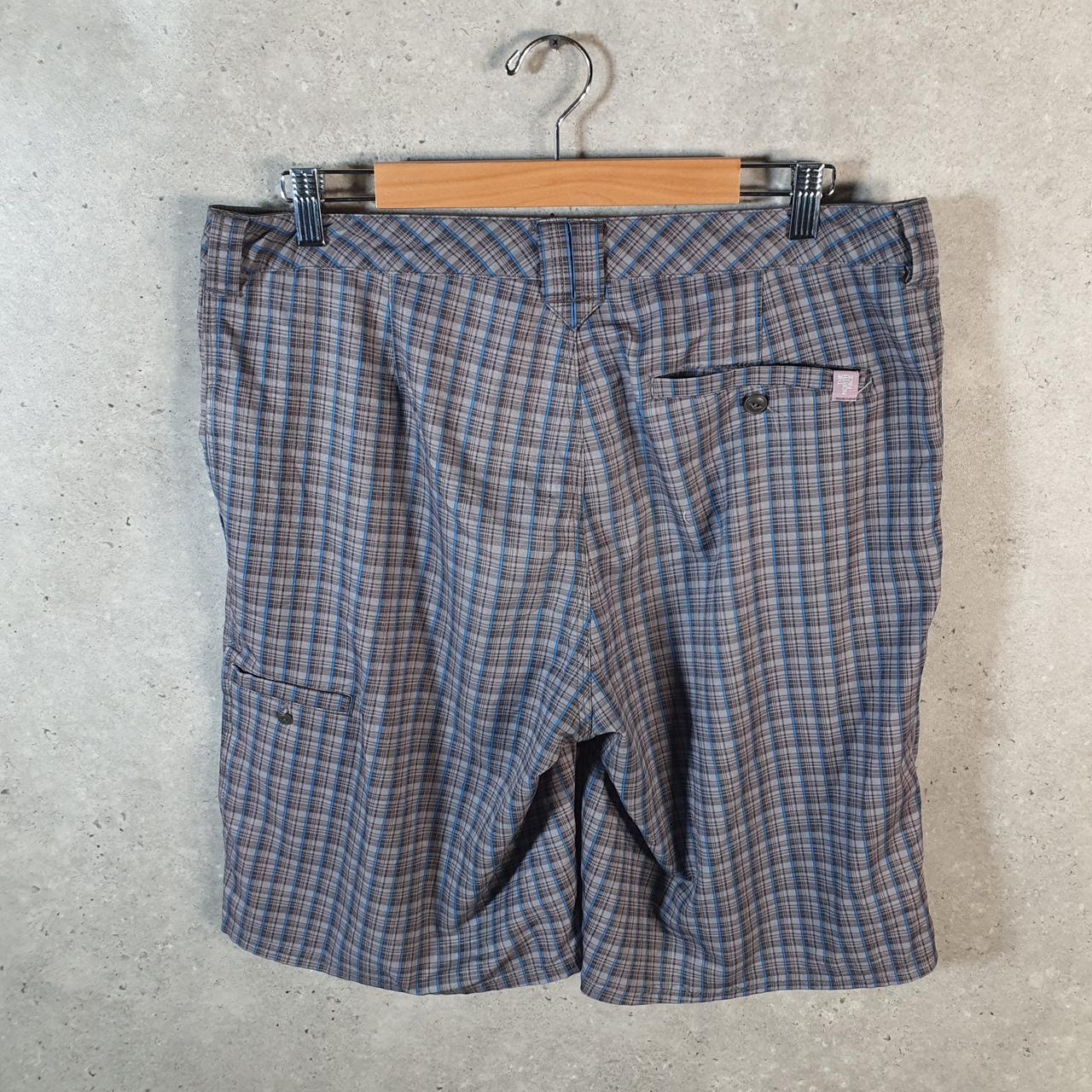 Vintage The North Face TNF Shorts Jorts Chino Cargo Men’s W34 Grey Checkered Baggy Cotton