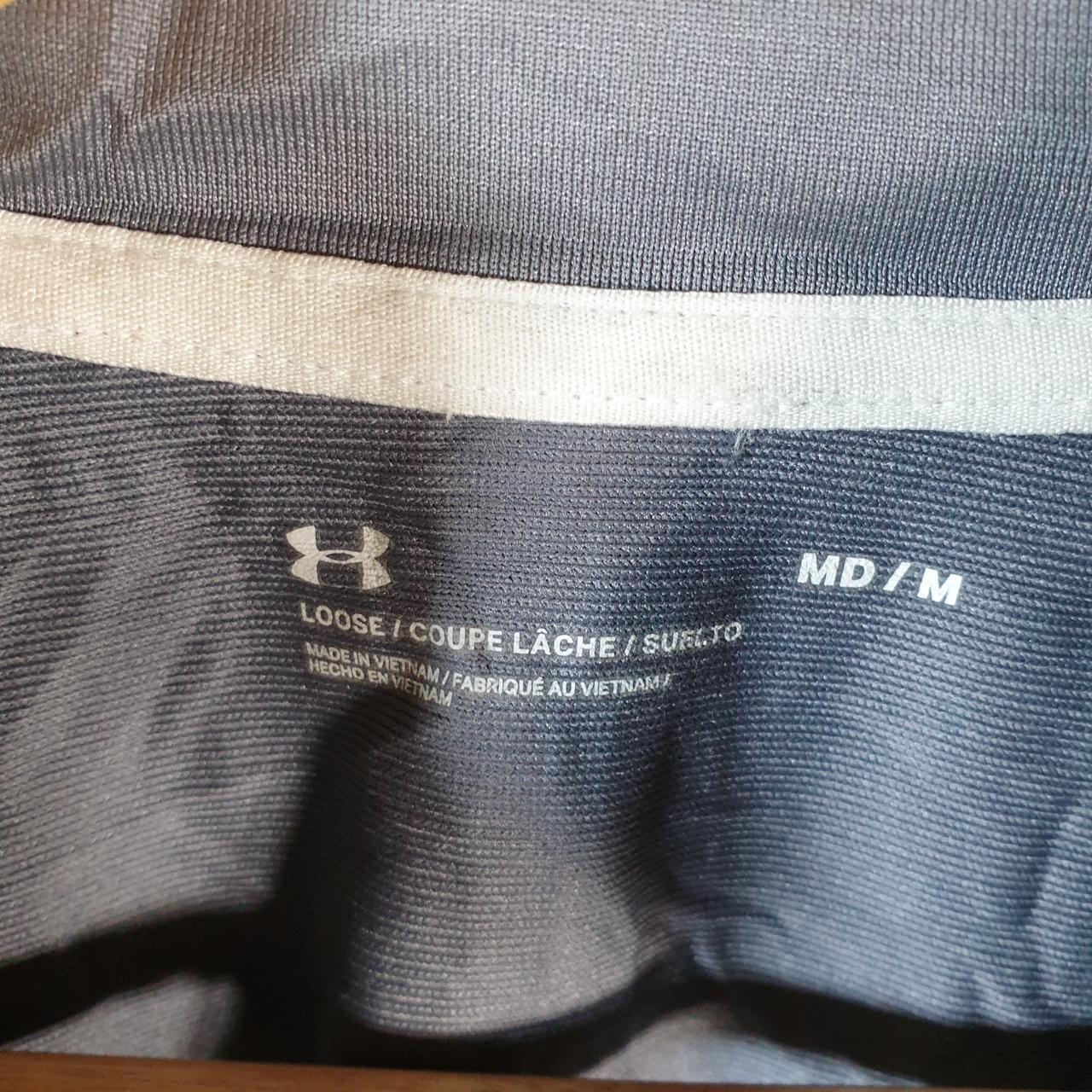 Vintage Under Armour Windbreaker Track Jacket Mens M Grey USA Full Zip