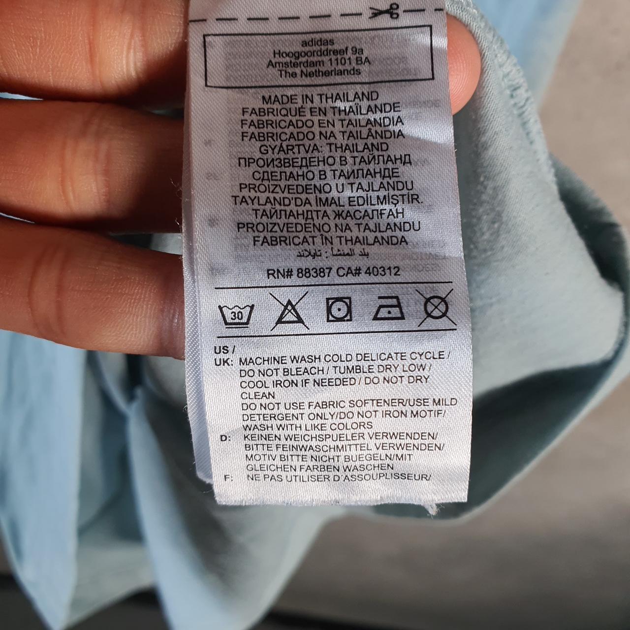 Vintage Adidas PrimeGreen T Shirt Men’s Medium Blue Three Stripes Logo Athletic