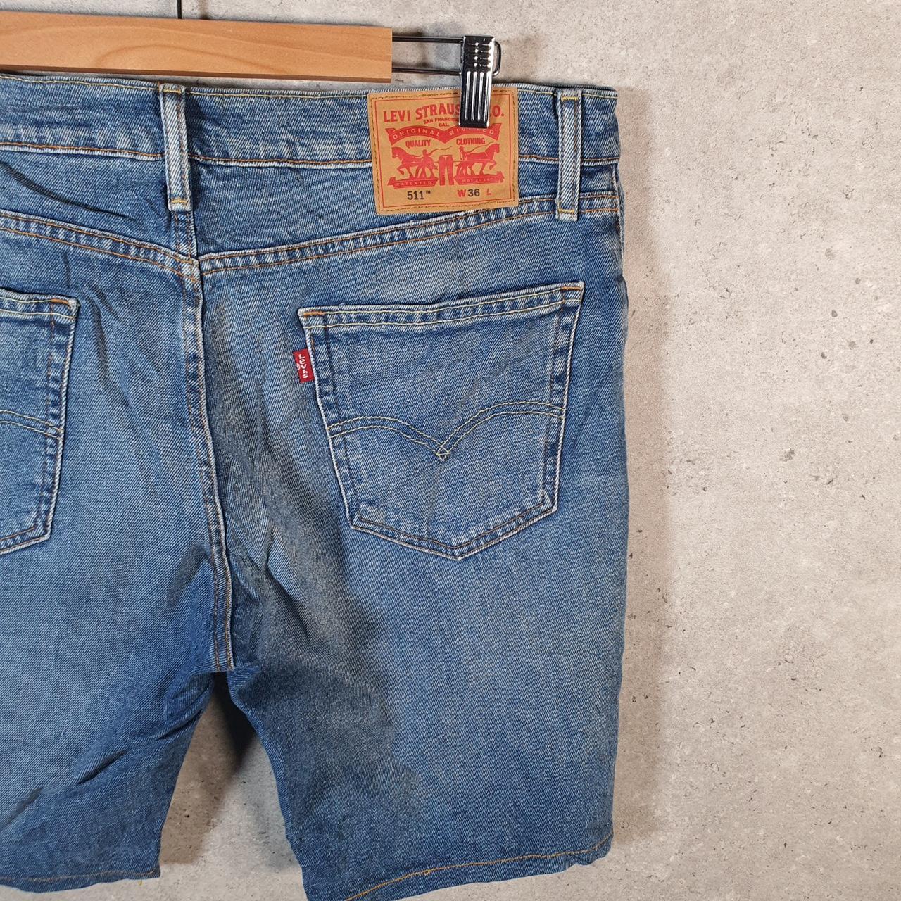 Vintage Levi’s 511 Baggy Shorts Jorts Cargo Mens W36 Blue Relaxed Denim