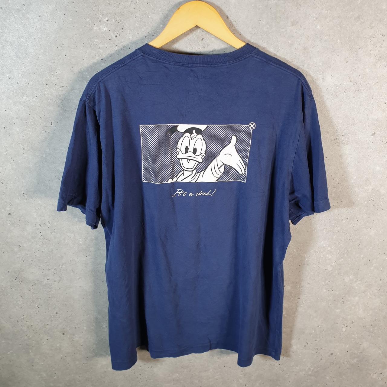 Vintage Uniqlo Disney Land Mickey Mouse T Shirt Men’s Large Navy Blue Graphic Cartoon