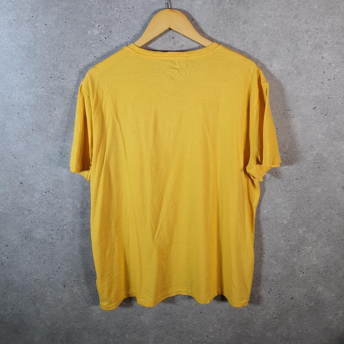 Vintage Ralph Lauren Polo T Shirt Men’s Large Yellow Embroidered Pony Classic Fit C9115