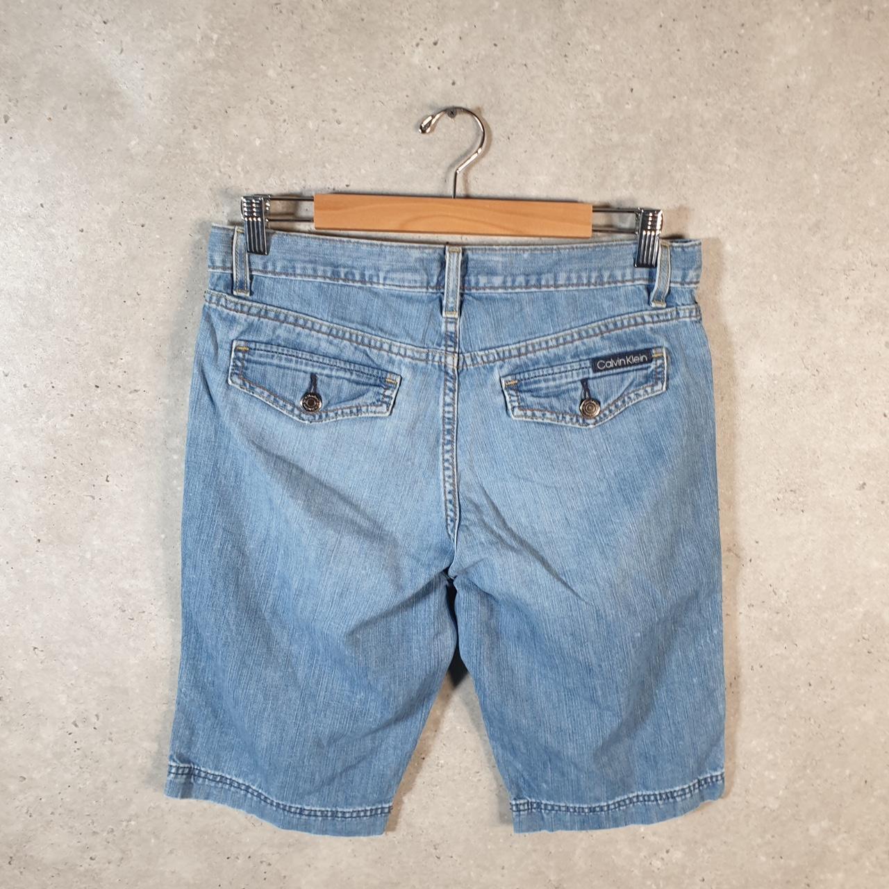 Vintage Calvin Klein Baggy Shorts Jorts Cargo Womens Uk10 Blue Relaxed Denim